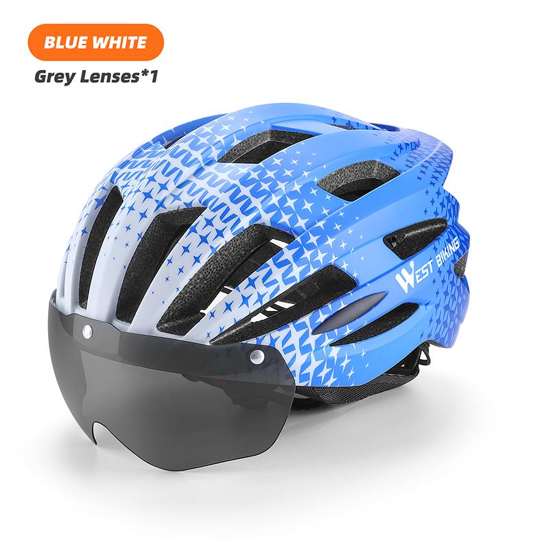 WEST BIKING Unisex Cycling Helmet Integrally-Molded Adjustable MTB Road Bicycle Safety Hat For Men Women Thickened Sport Helmet
