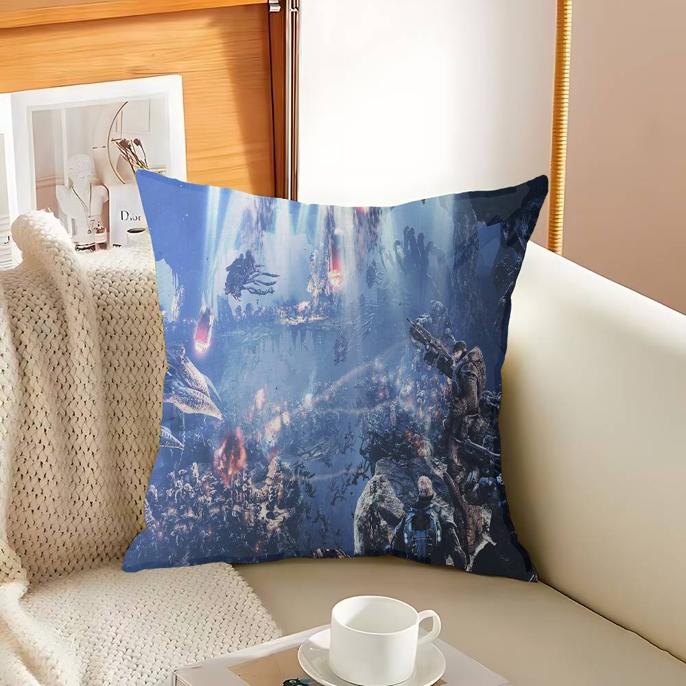 G-Gears O-Of W-War Decorative Room Aesthetics Pillow Case Home Decor Bedroom Sofa Bed Couch Pillow Cover 45x45