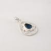 London Blue Topaz Gemstone 925 Sterling Silver Handmade Jewelry Pendant 1.40" For Wife PP-70-17