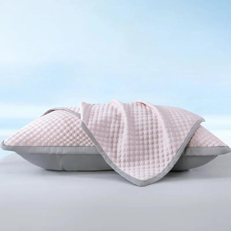 Cooling Pillowcase Covers Ice Silk Soft Breathable Summer Pillow Cases Machine Washable for Dorm Home Bedroom Use Smooth Fabric