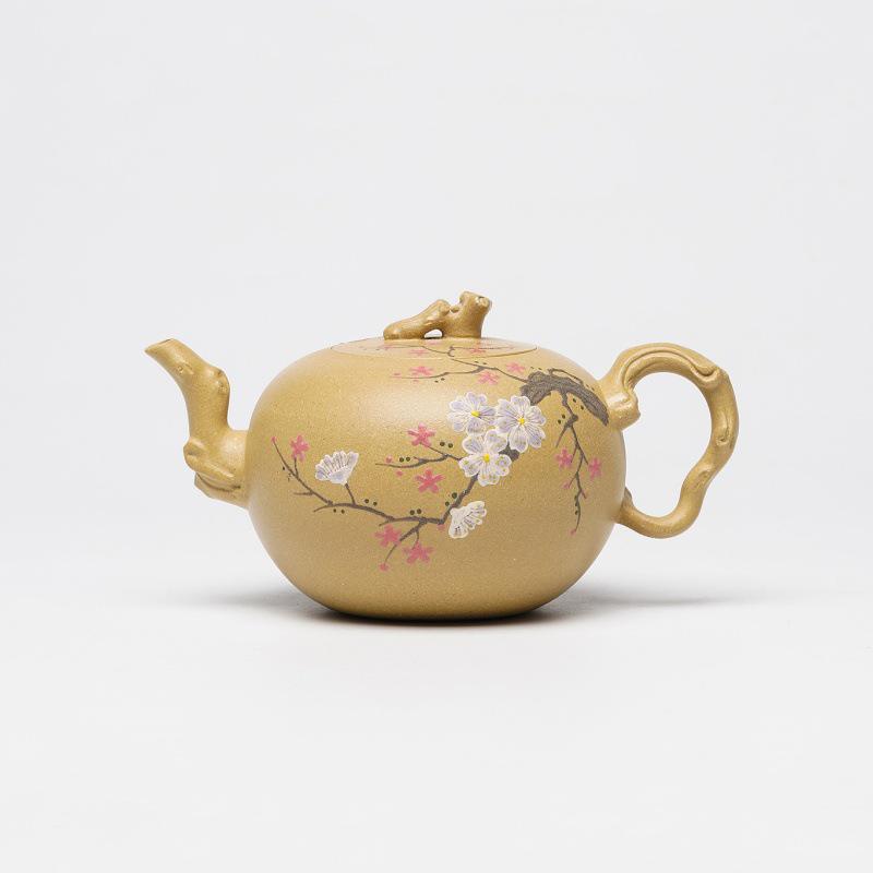 Yixing Zisha Duan Ni Plum Blossom Handmade Teapot Tea Set by Famous Artist