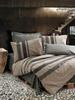 Bedding Set - 1 Duvet Cover 140 X 200 Cm + 2 Pillowcases 60 X 60 Cm - 100% Reinforced Cotton - Brown