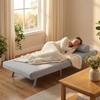 Adjustable Back Futon Sofa Chair - Grey