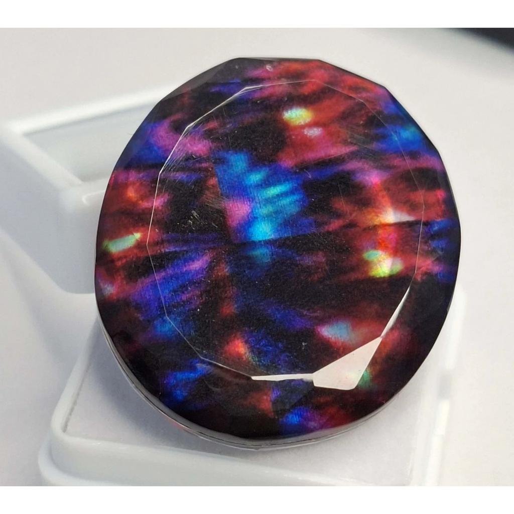 54-56 Ct Natural Ammolite Opal Like Oraganic Oval Cut Beautiful Loose Gemstone