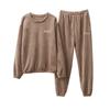 Women Velvet Pajama Sets Fleecing Warm Loose Pollover Long Pants Home Casual Warm 2Pcs Suits Women Winter Flannel Pajamas