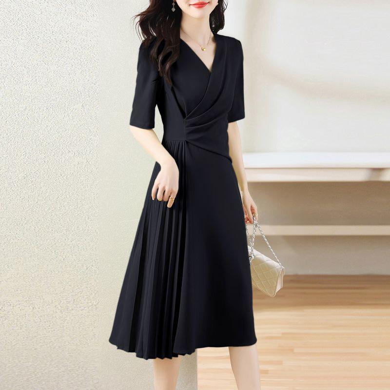 Luxury French Summer Dress for Women Plus Size Slim Fit Elegant Flowy Chiffon Maxi Dress