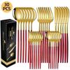 Portugal Stainless Steel 30-Piece Cutlery Set: Western Steak Knife, Fork, Spoon in Gift Box