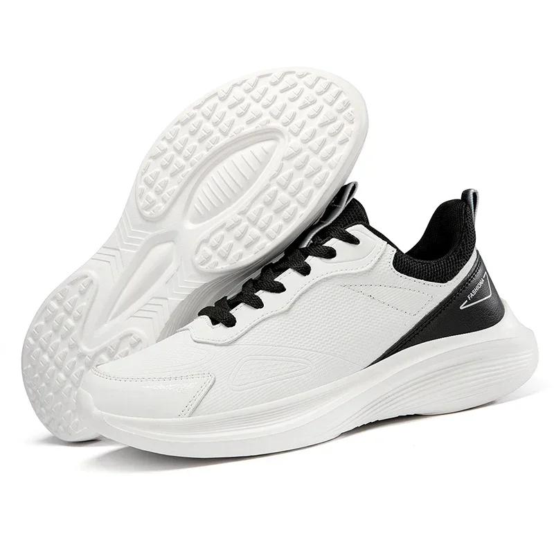 2025 new Sneaker Man Leather High-quality Casual Breathable Flat Non-slip Tennis Shoes Outdoor 2025 Trendy Walking Shoes for Men