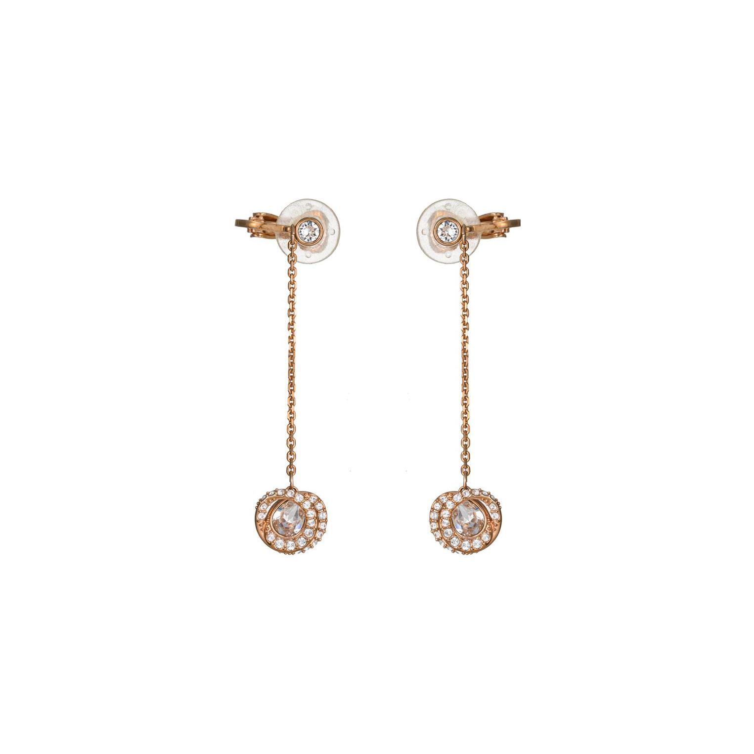Swarovski Fashion Solid Color Crystal Earrings Women earrings Rose-Gold 5298026 Rose Gold,F