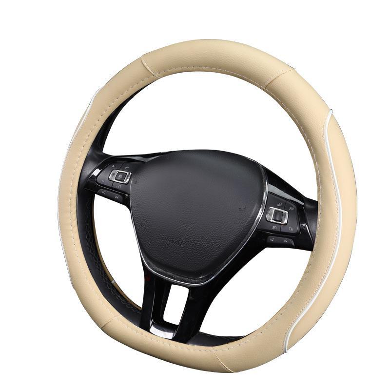 Summer Electric Car Handle Cover: Non-Slip Leather Steering Wheel Cover for Van