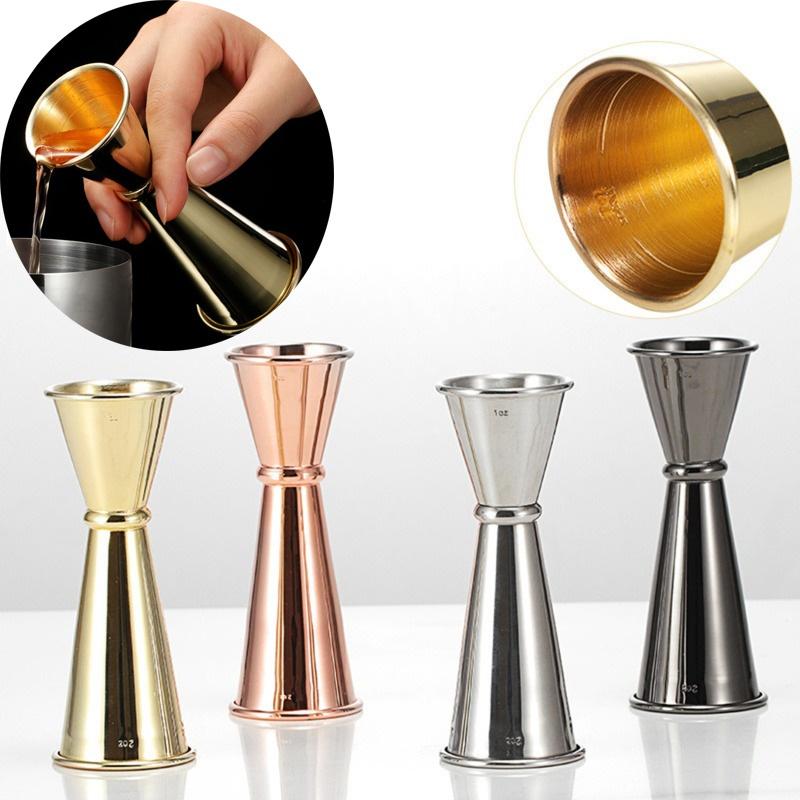 1 Pc Stainless Steel Bar Wine Cocktail Shaker Jigger Single Double Shot Drink Mixer Wine Pourers Measure Cup Bar Tools