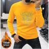 European Men's Laser Tiger Head Sweatshirt – Versatile, Trendy, Warm Fleece-Lined Pullover