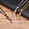 Collana Corno Italiano, Collane con Ciondolo Cornetto Italiano in Acciaio Inossidabile, Gioielli Unisex per Uomo e Donna