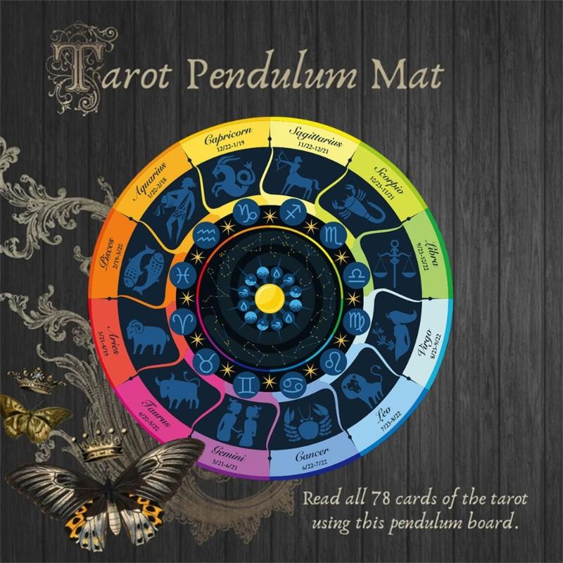 Pendelmatte Sternbilder Mauspads Gummi Divinationsmatte Wünschelruten Zeremonienmatte für Schreibtischdekoration