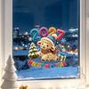Reusable PVC Window Film Chinese New Year Stickers, 2027 Goat Static Clings, Seasonal Store Decorations Crochet Knit Lamb Decals, Decor for Home Shop