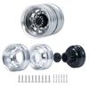 1/14 Scale Trailer RC Rock Crawler Wheel Rims, Aluminum Beadlock Wheel Hubs for Tamiya Trucks (4pcs)