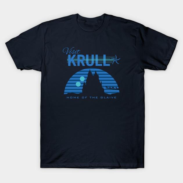 Men Black Print T-shirt Visit Krull (Blue) No-Cut Transfer Paper Print Cotton Tshirt 2XL тёмно-синий