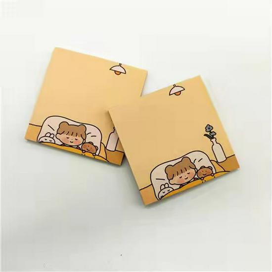 Korean Style Forest Girl Tearable Sticky Notes Pad - Mini Portable Memo Notebook
