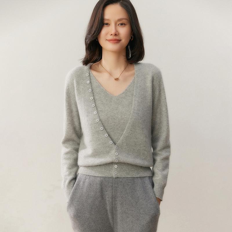 Pulover de damă Qinghe 100% Cașmir Pur - Pulover de iarnă de lux ultra moale