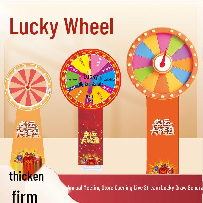 Writable Lucky Draw Big Turntable Board with Vertical Pointer