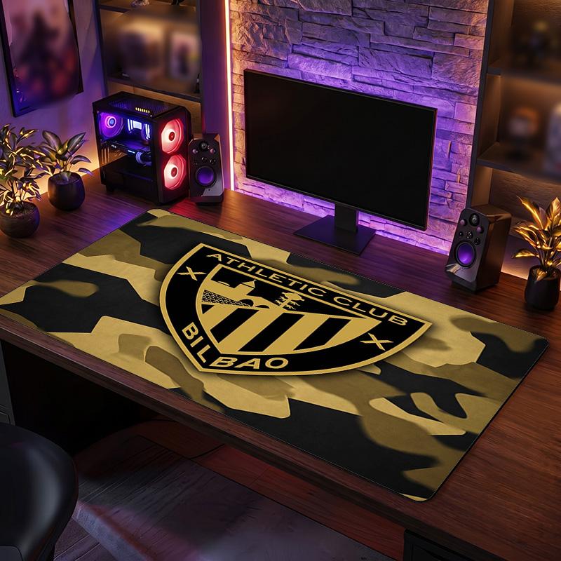 Athletic Bilbao Football Print Large Mouse Pad, Anti-Slip Extended Gaming Desk Mat for Office Home