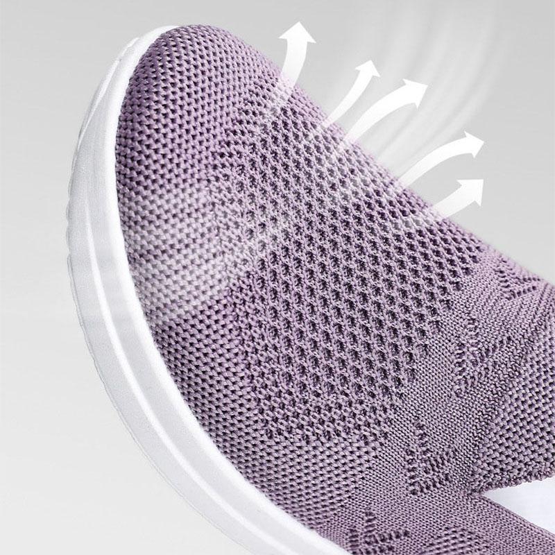 Women's Mesh Flats Breathable Slip-On Round Toe Flat Shoes Casual Comfortable Walking Shoes Lightweight Loafers Shoes For Women