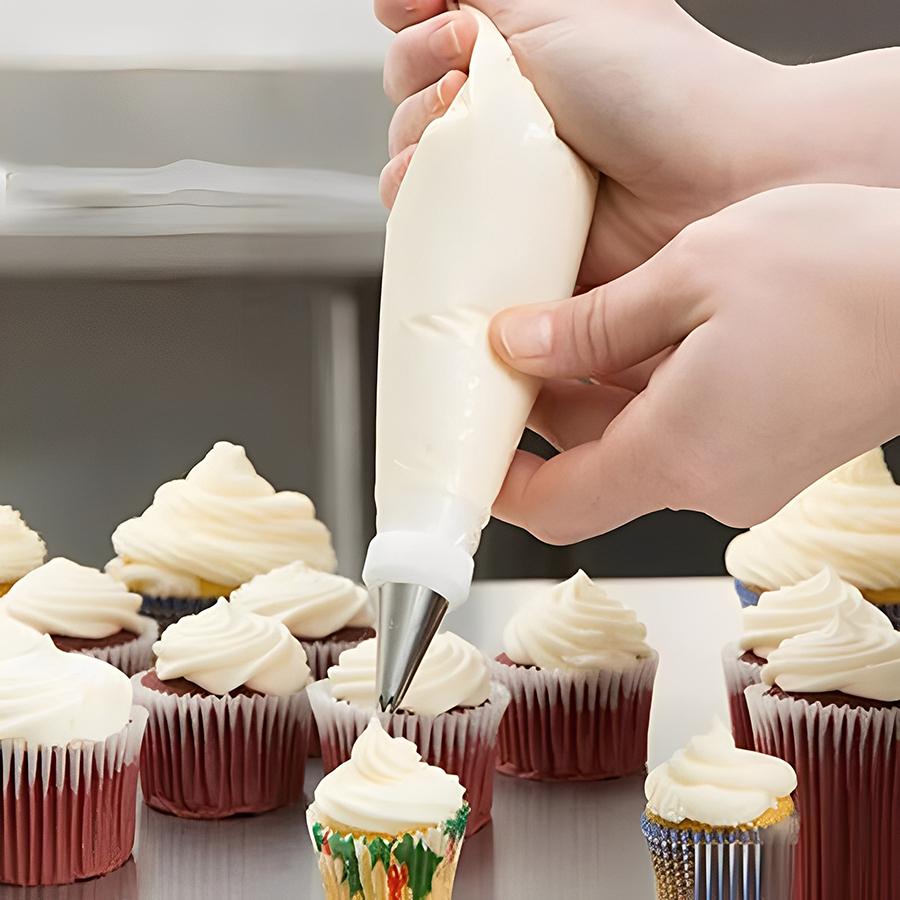 100pcs Transparent Piping Bags & 100pcs Candy Paper Lollipop Sticks Cake Decorating Cookie Decoration & Kitchen Pastry Making
