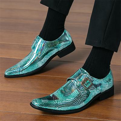 New Fashion Brand Designer Men's Pointed Monk Strap Shoes Moccasins Wedding Prom Homecoming Party Footwear Zapatos Hombre