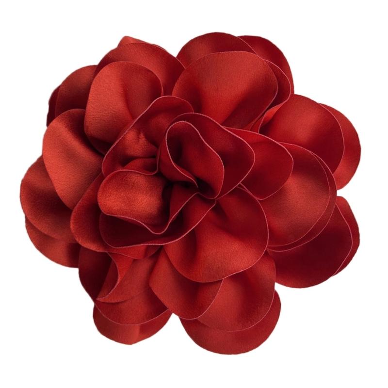 Brosche im französischen Stil Modische Blume Anstecknadel Handgefertigte Seidenblumen Geformte Anstecknadel Schmuckaccessoire für Frauen