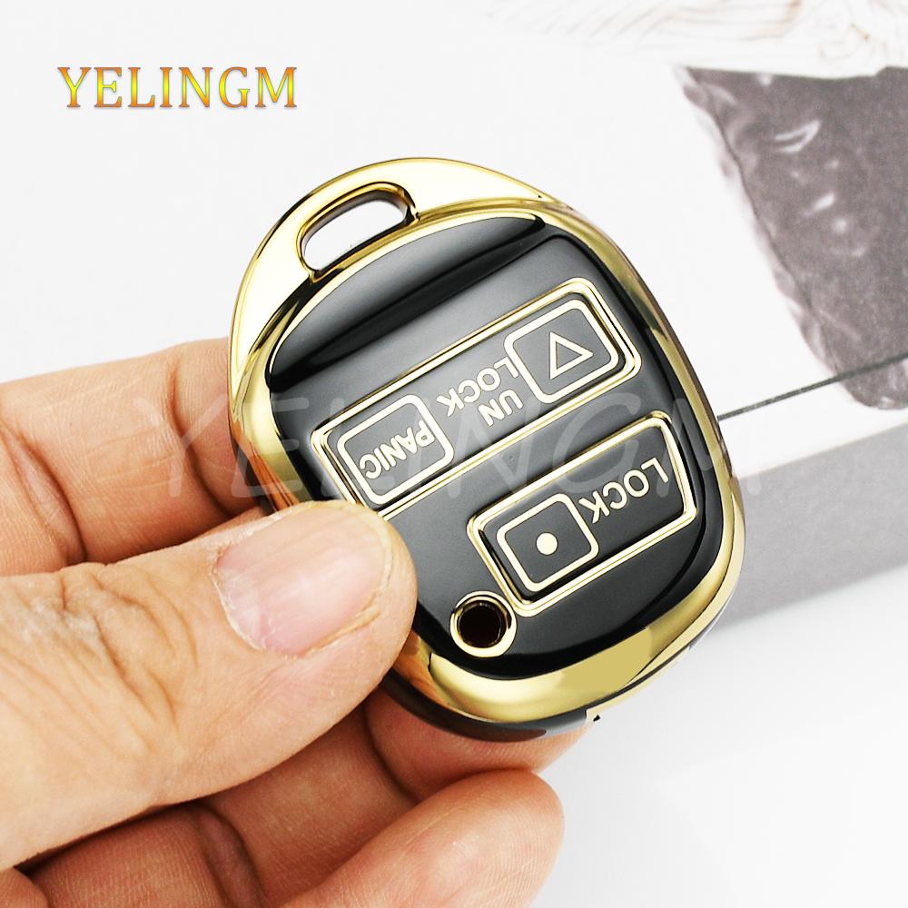 For Toyota Avensis Corolla Yaris Rav4 Key Fob Shell Cover Toy43 Toy47 Toy48 3 Buttons Tpu Car Remote Key Case Protector