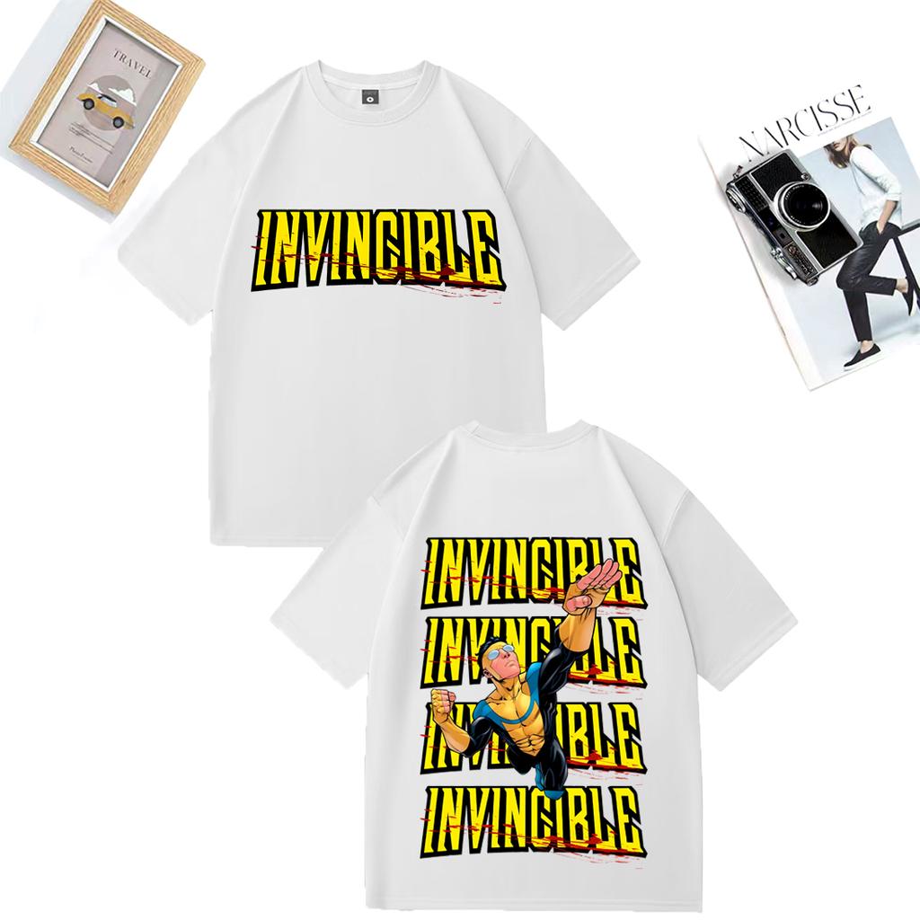 Unisexs and Womens Invincible Mark Superhero TShirt Anime Round Neck Hip Hop Style Casual  Vintage Oversized Cotton TShirts