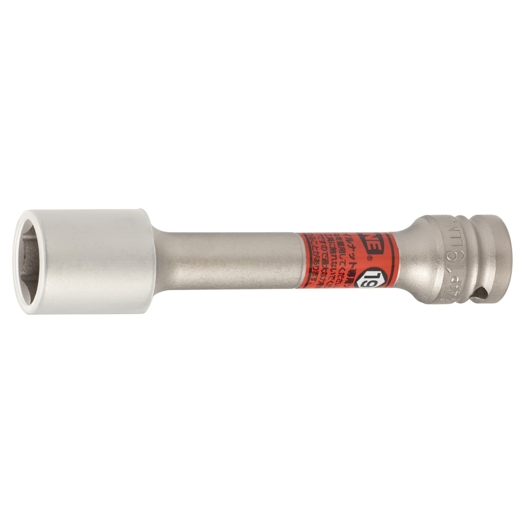 

TONE Thin Long Wheel Nut Socket with Protector for Impact 19mm Width Drivers, 4AP-19LLN, 12.7mm (1/2 ) Drive, Red,