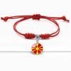 Red Bracelet Trendy With Timeless Gem European Country Flags Unisex Material Mixed