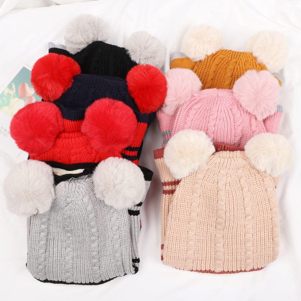 Masked Cap Winter Warm Baby Beanie Hat Cartoon Balaclava Hat Children Knitted  Cap Neck Face Guard