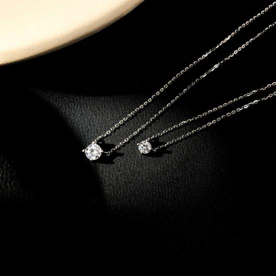 Women Necklace Rhinestone Pendant Adjustable with Extended Length Hollow Chain Lady Clavicle Necklace Neck Jewelry