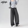 MJ STYLE Women's Retro Plaid Wide-Leg Casual Pants