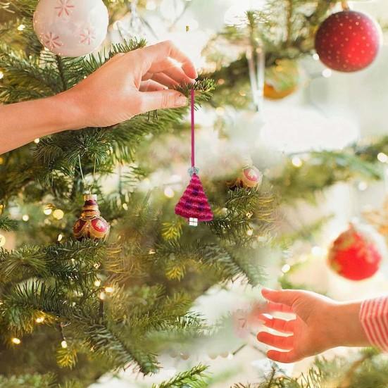 DIY Green Button Christmas Tree Ornament Kit Fun Christmas Buttons Crafts Making Set Handmade