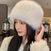 Warm Panama Cap Thicken Plush Fisherman Hat New Winter Hat  Women
