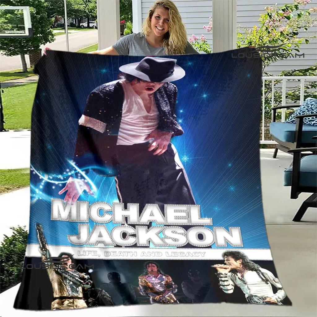 Michael Jackson retro printed blanket Flannel Warm Blanket Soft and Comfortable Blanket picnic blanket bed linings Birthday Gift