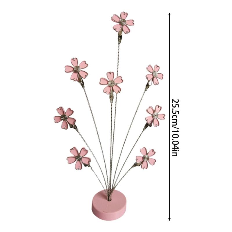 Photo Tree Holder Flower Shape Metal Card Clip Holder Desk Photo Display Stand Note Memos Organiser For Wedding Birthday