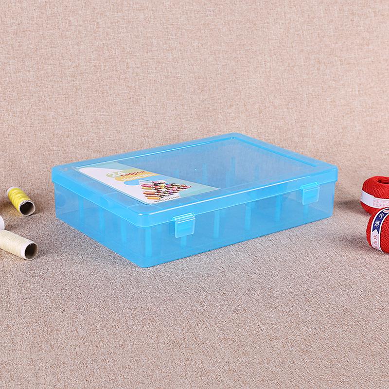24-Spool DIY Sewing Thread Set with Needles & Plastic Storage Box