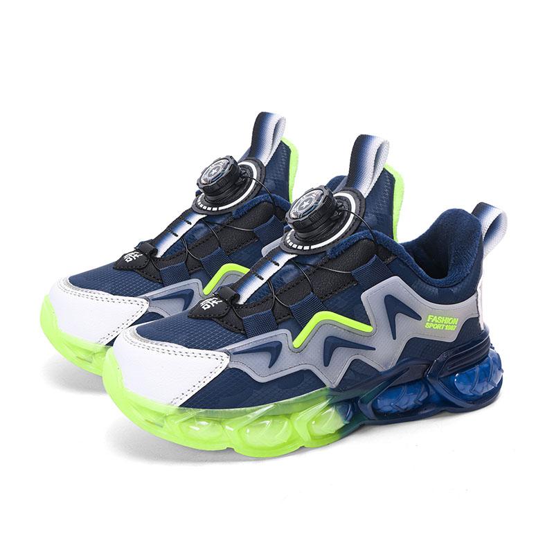 Autumn/Winter Kids Snow Sneakers Kids Short Fluff Sneakers Rotating Button Anti-Slip Sneakers Big Boy Cotton Shoes