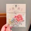 10Pcs Hair Ropes High Elasticity Imitation Pearl Decor Bow Shape Hair