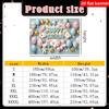 2D flat 1pc birthday party background decoration banner joyful atmosphere background cloth multi size polyester wall decoration