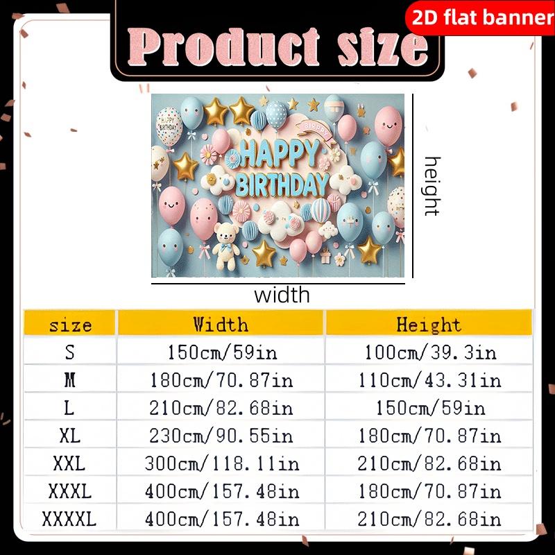 2D flat 1pc birthday party background decoration banner joyful atmosphere background cloth multi size polyester wall decoration