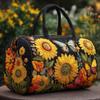 Borsa Duffel da Viaggio Grande Capacità Trapuntatura 3D Artigianato Stampa Fiore Farfalla Borse Tote Borsa Sportiva Palestra Per Campeggio all'Aperto