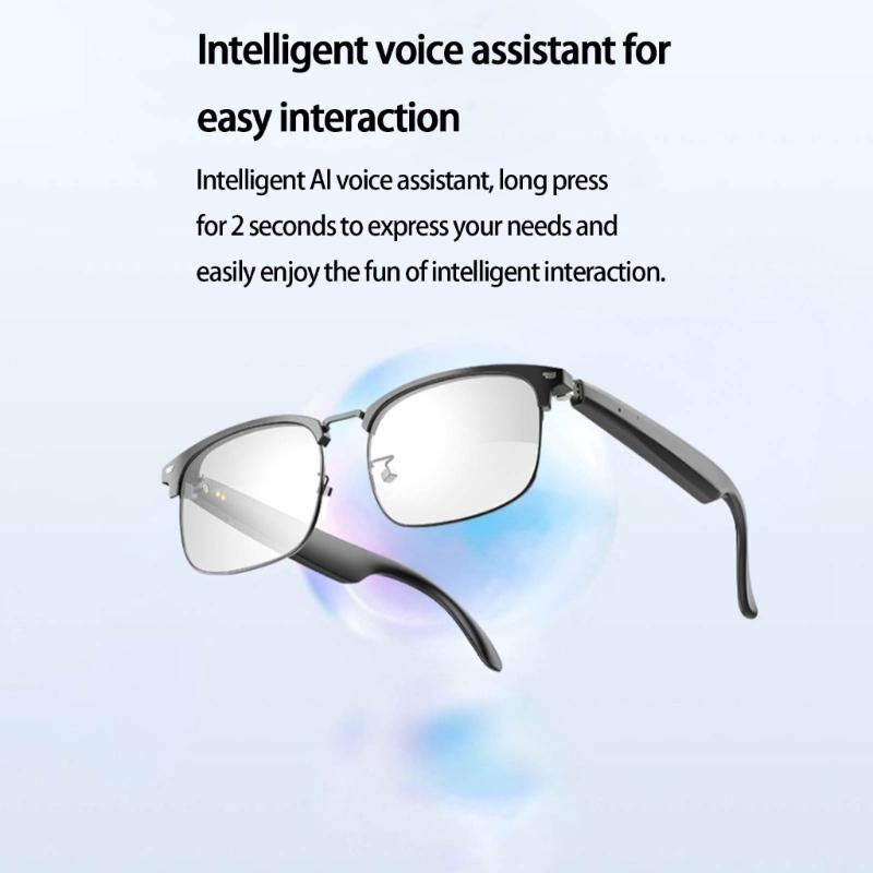 Hands Easy Glasses with Screen Voice Commands 8Hrs Battery Ergonomic Eyewears for Outdoor Travel Office Use