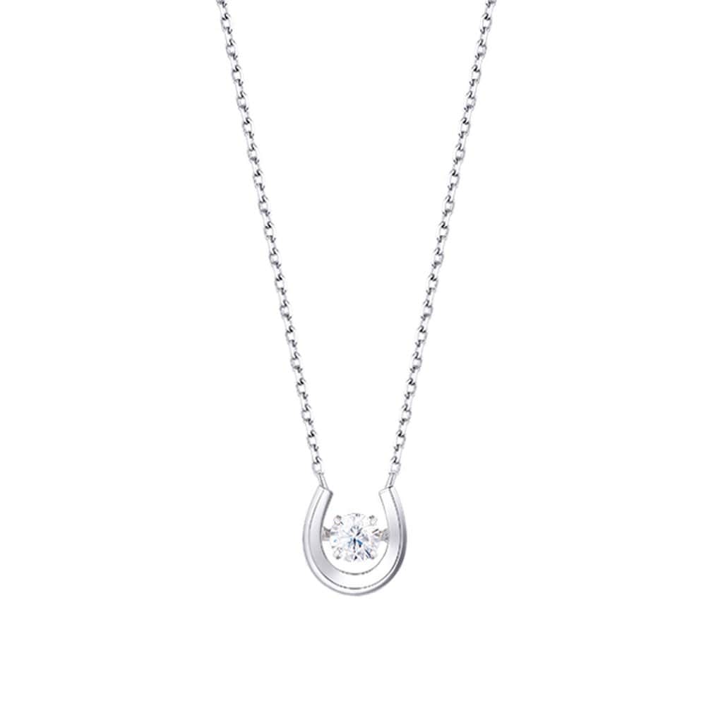 

[Stonehenge]] Lucky You Stella Dancing Stone Silver Necklace N0141