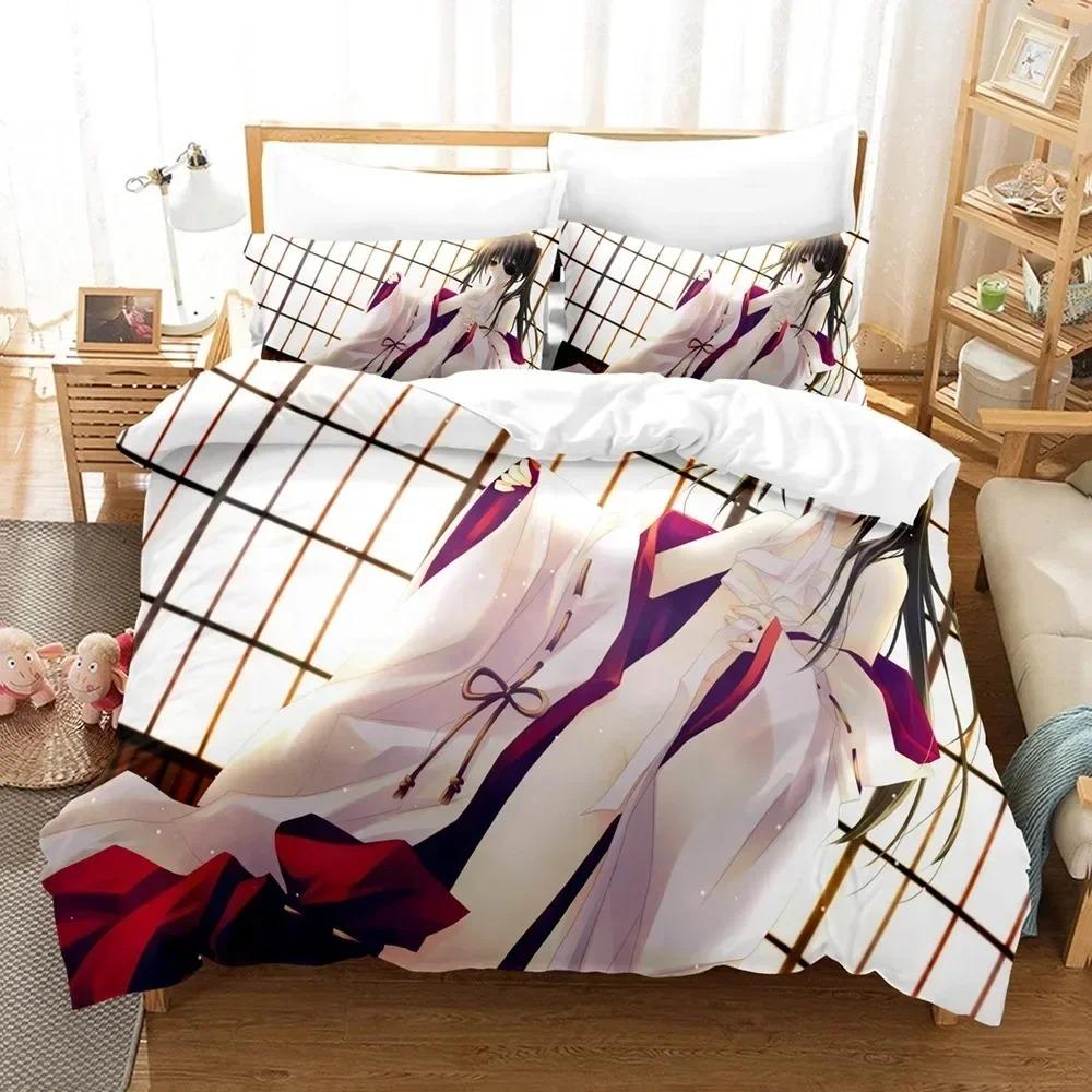 Fashion 3D Gin Tama Bedding Set 3D Printed Suitable For Bedroom Duvet Cover Set With Pillowcases Kids Home Textile