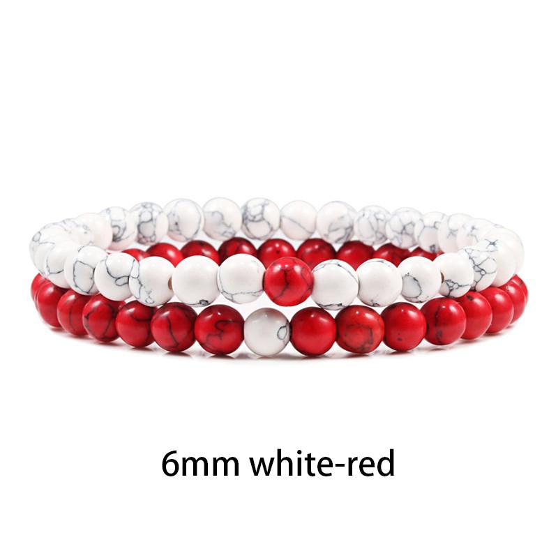 New Design Set Bracelet Couples Natural Stone Bracelets Tiger Eye Beaded Yoga Bracelets for Men Women Elastic Rope Jewelry